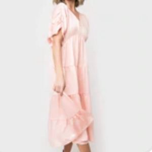 women’s dress, stirred tiered midi dress, small